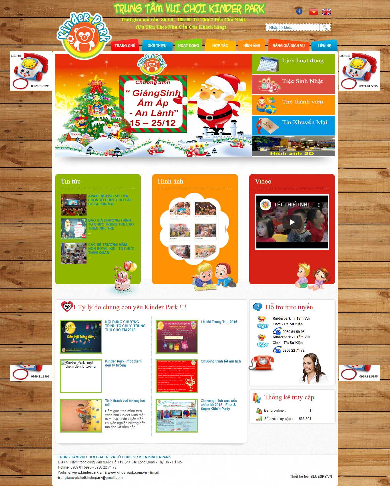 Thiết kế trang Web khu vui chơi - www.kinderpark.vn