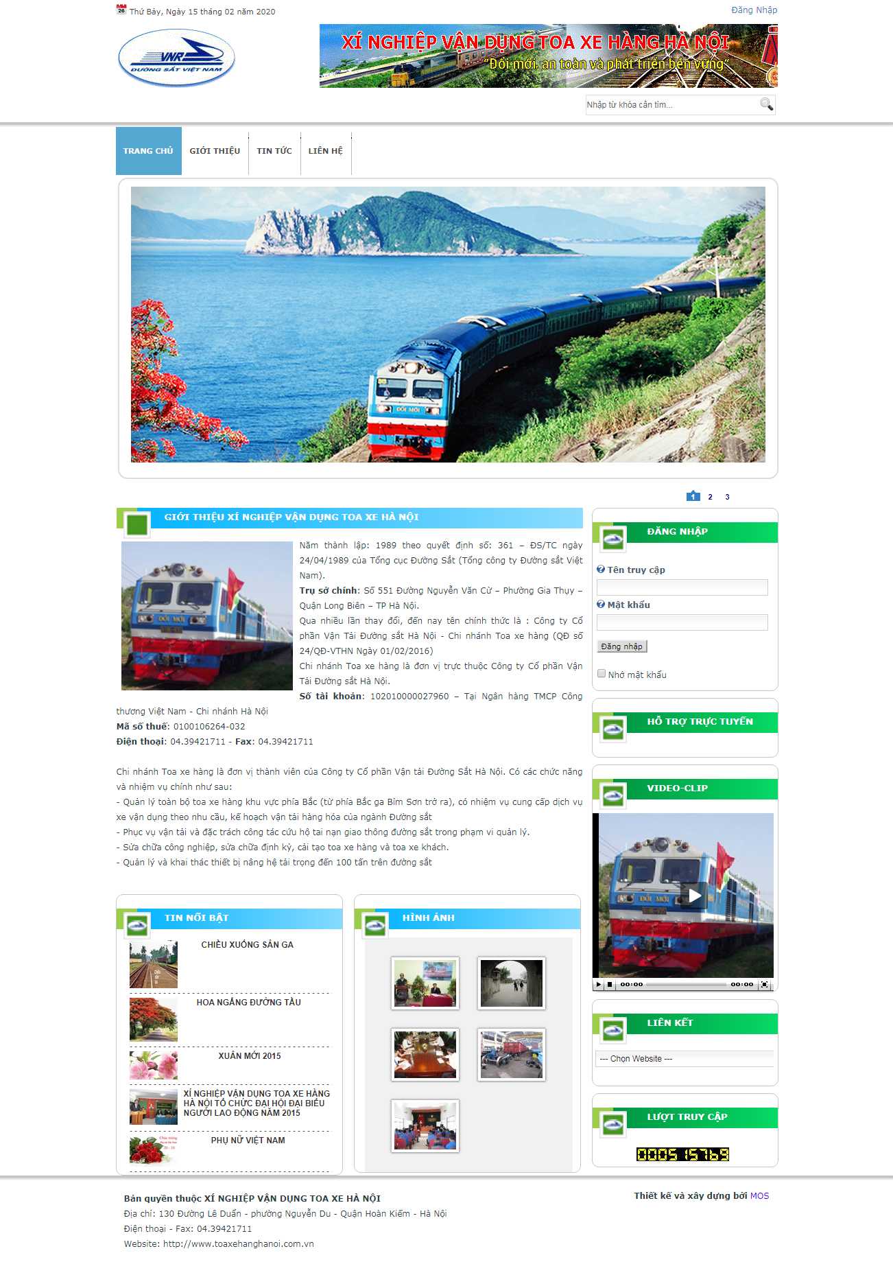 Thiết kế trang Web xí nghiệp - www.toaxehanghanoi.com.vn