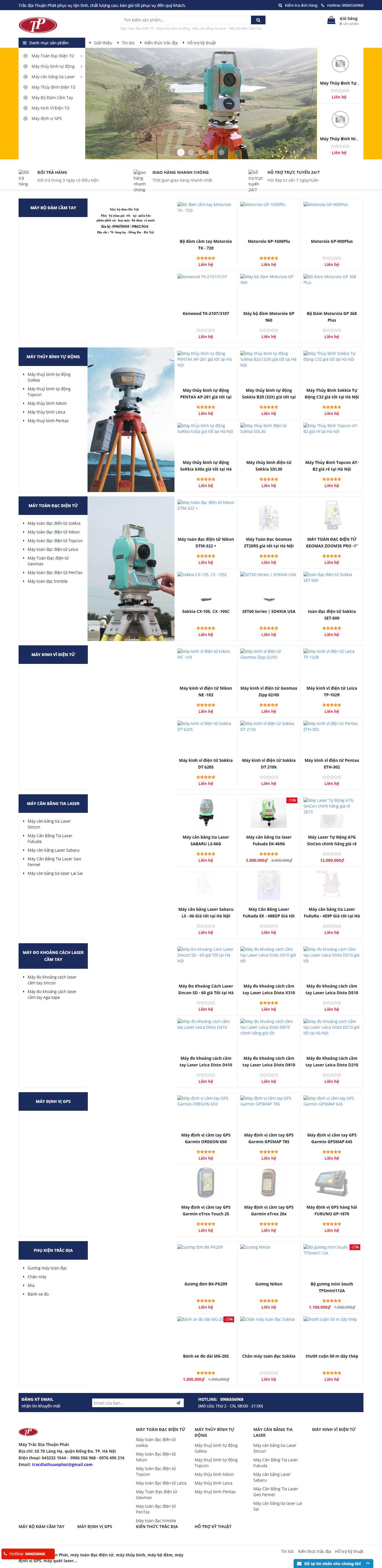 Thiết kế trang Web đồ trắc địa - tracdiathuanphat.vn
