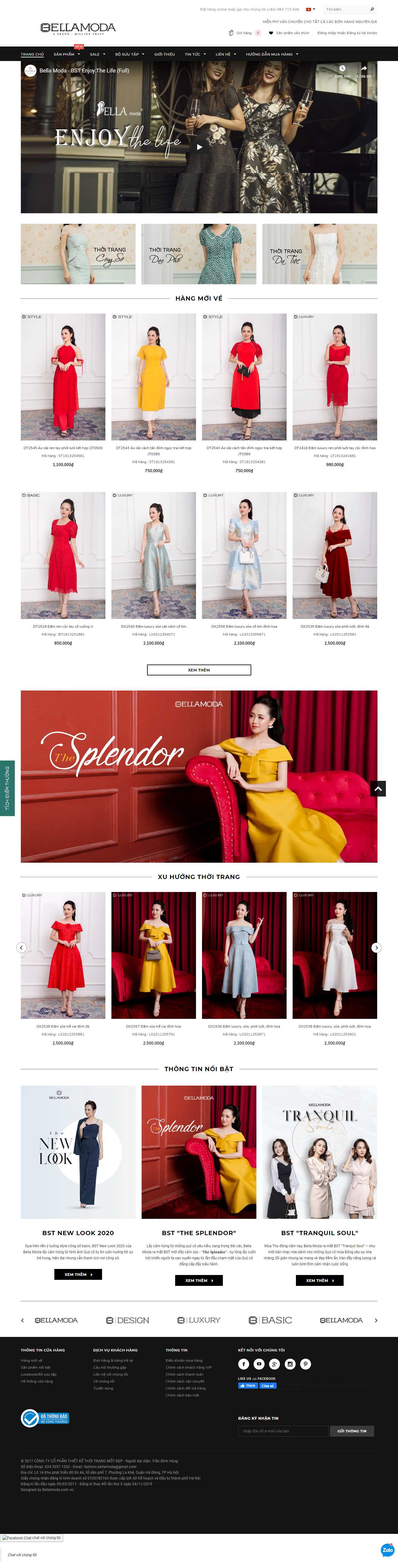Thiết kế trang Web thời trang nữ - bellamoda.com.vn