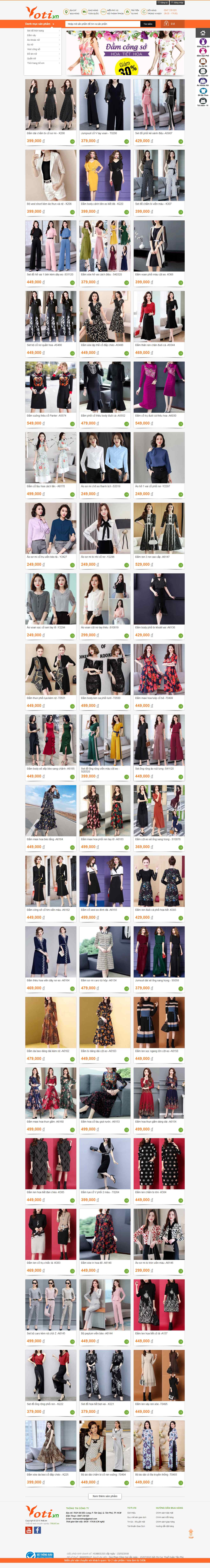 Thiết kế trang Web thời trang nữ - yoti.vn