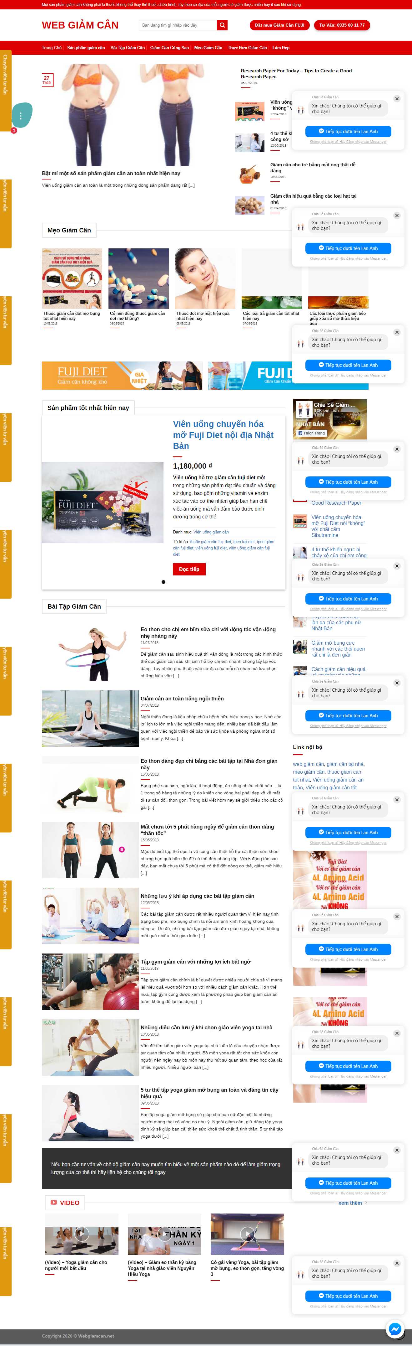Thiết kế trang Web thuốc giảm cân - webgiamcan.net