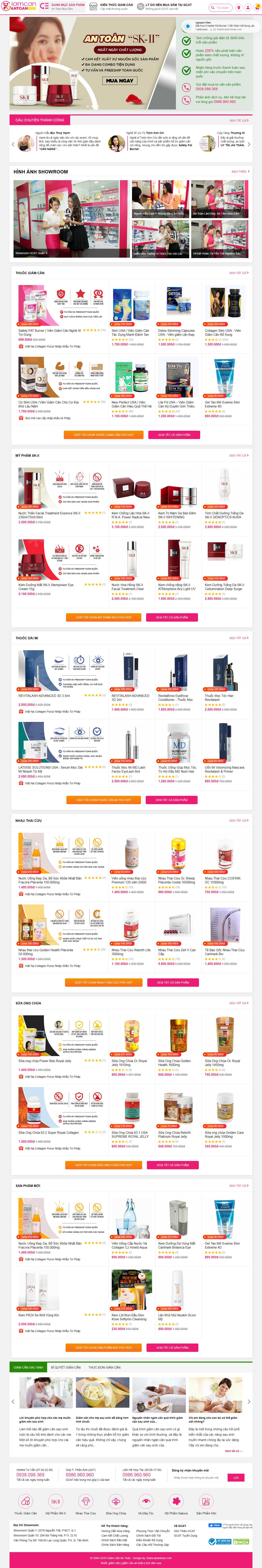 Thiết kế trang Web thuốc giảm cân - giamcanantoan.com