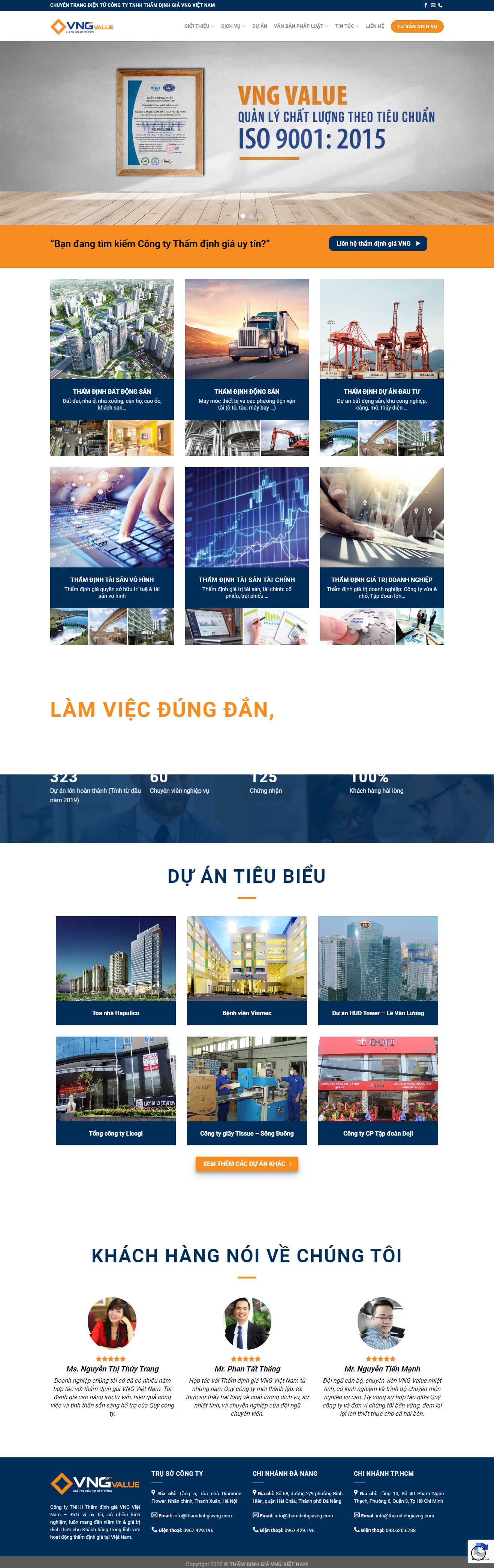 Thiết kế trang Web thẩm định sản phẩm - thamdinhgiavng.com
