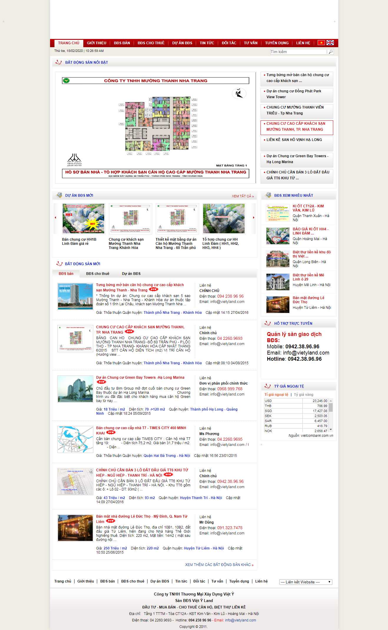 Thiết kế trang Web dự án bds - vietyland.com