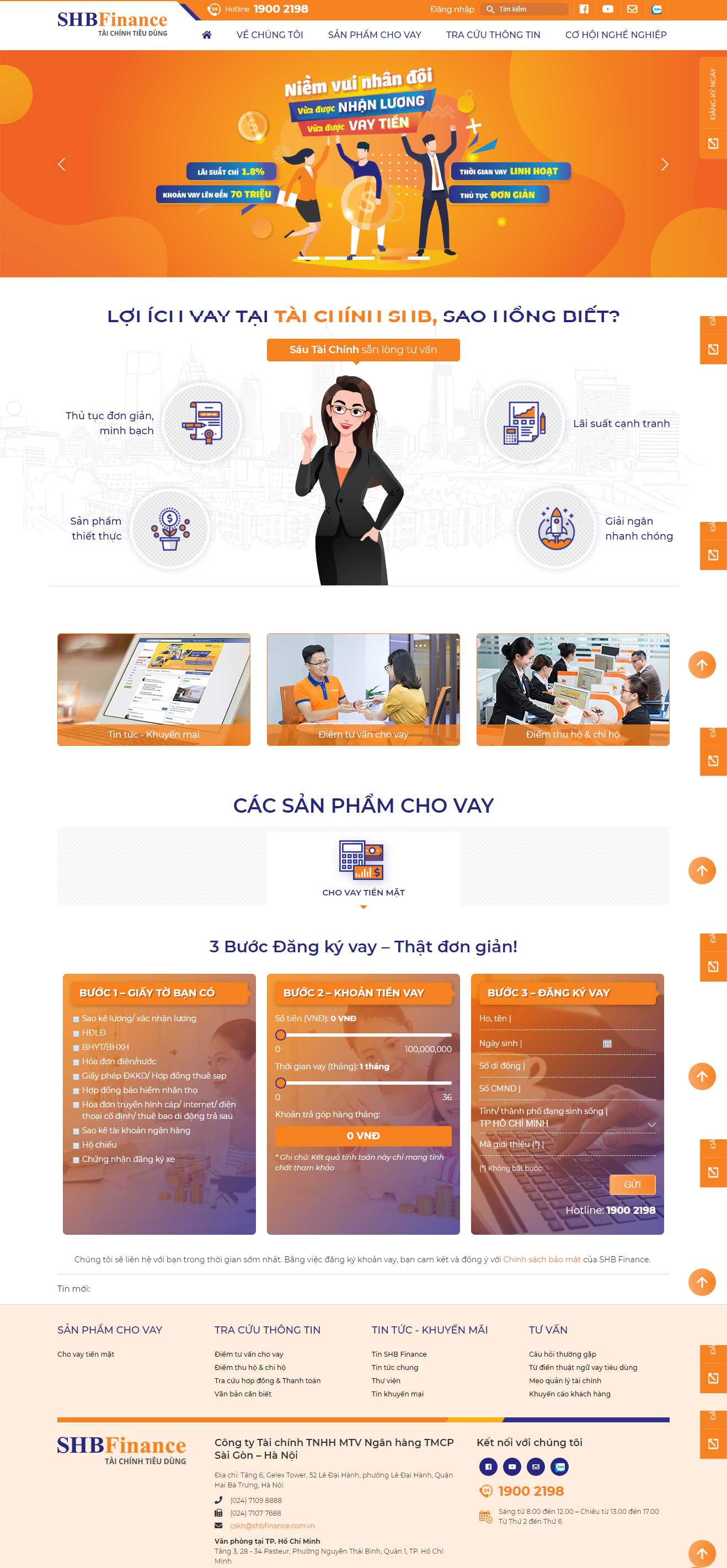 Thiết kế trang Web công ty tài chính - www.shbfinance.com.vn