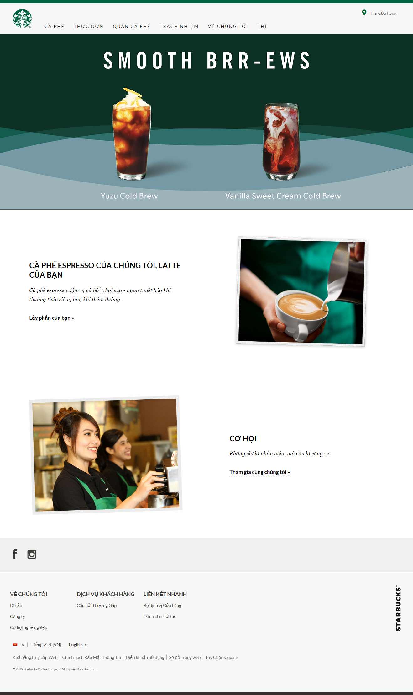 Thiết kế trang Web cafe - www.starbucks.vn