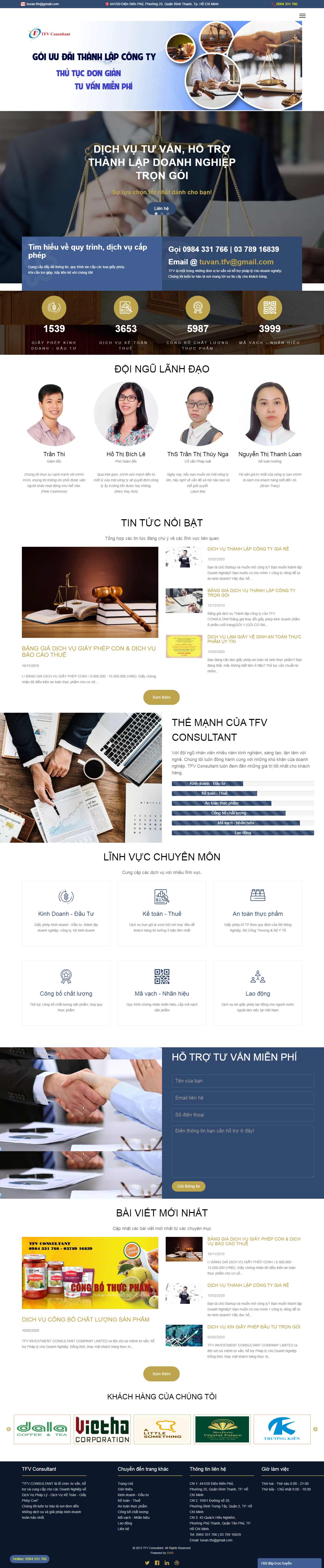Thiết kế trang Web thành lập công ty - giayphepnhanh.com.vn