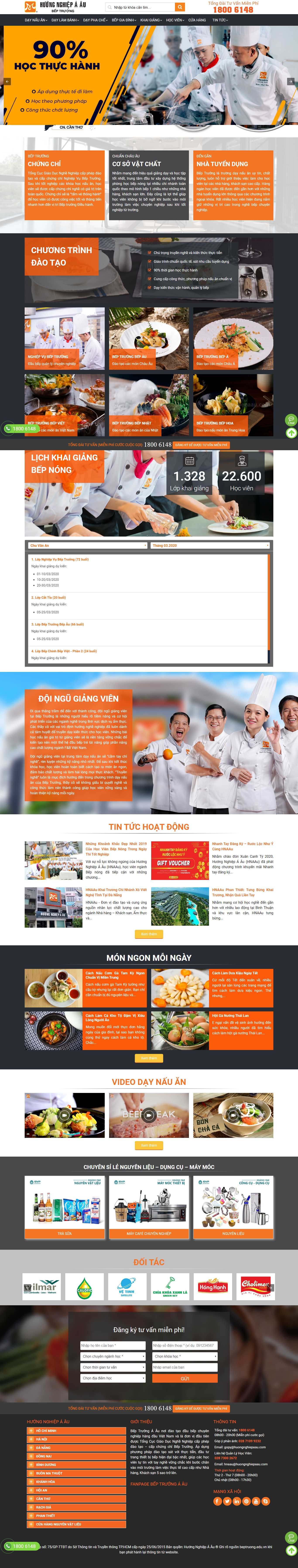 Thiết kế trang Web trường dạy nghề - đào tạo nghề - beptruong.edu.vn