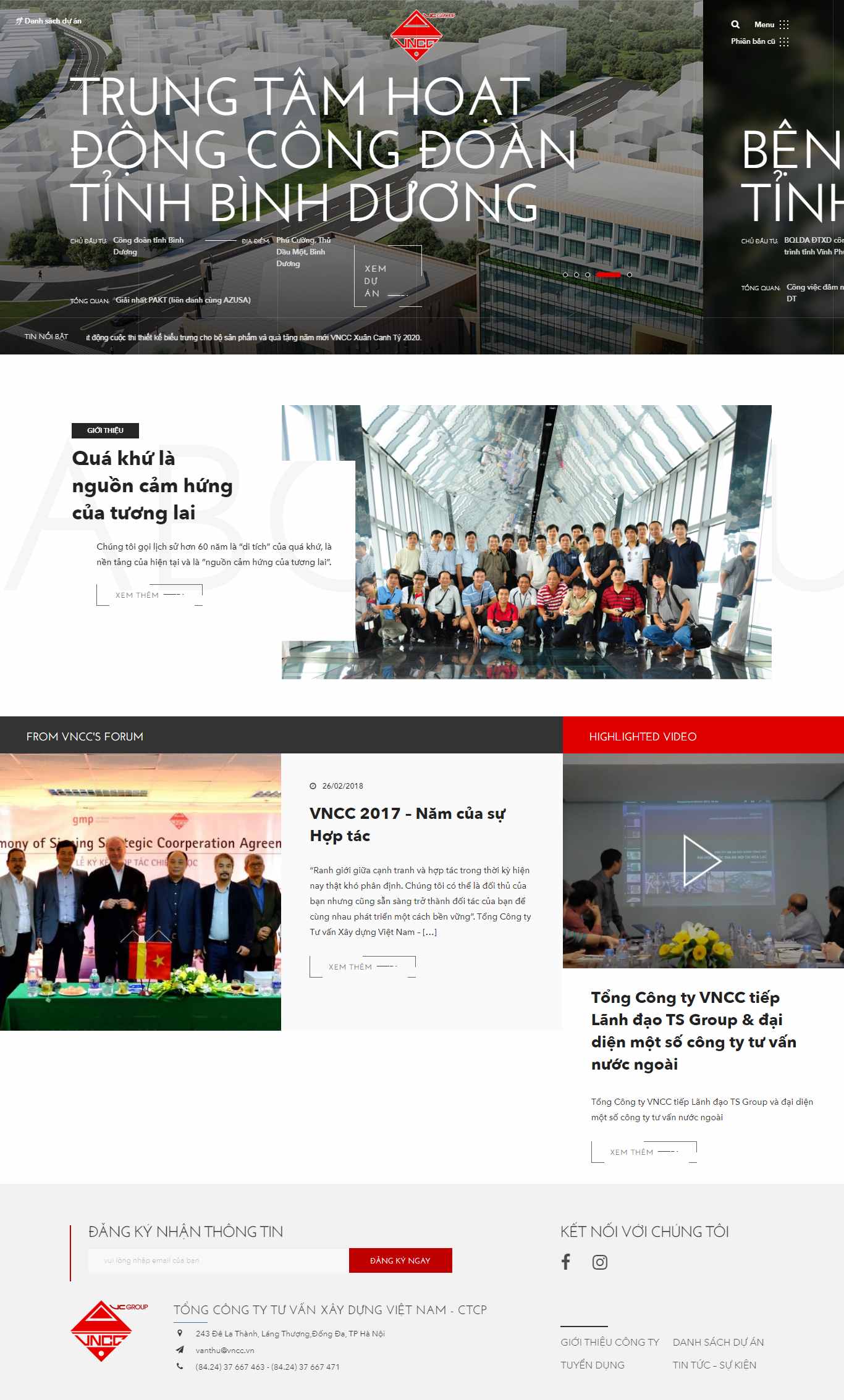 Thiết kế trang Web giới thiệu doanh nghiệp - vncc.vn