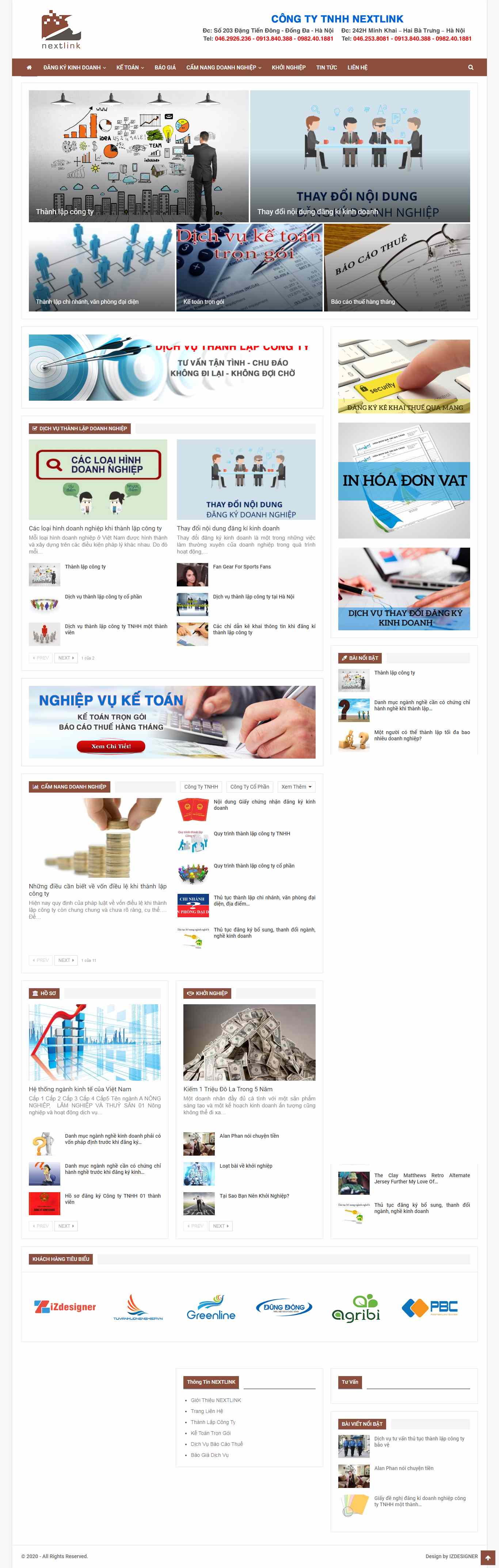 Thiết kế trang Web thành lập doanh nghiệp - thanhlapcongtyhanoi.vn