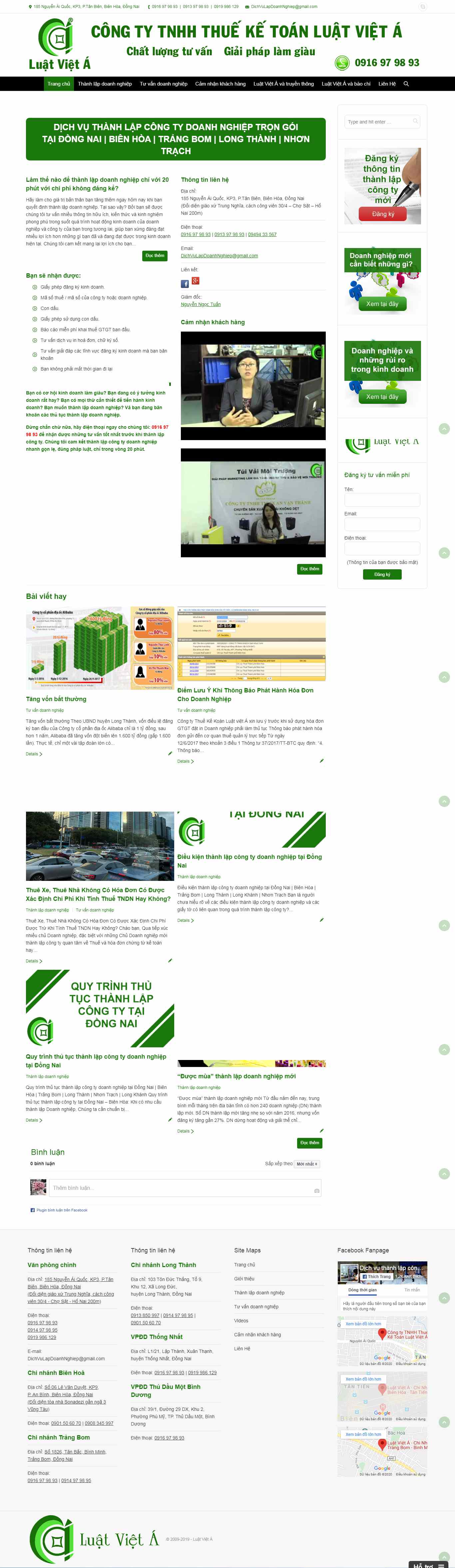 Thiết kế trang Web thành lập doanh nghiệp - dichvuthanhlapdoanhnghiep.net