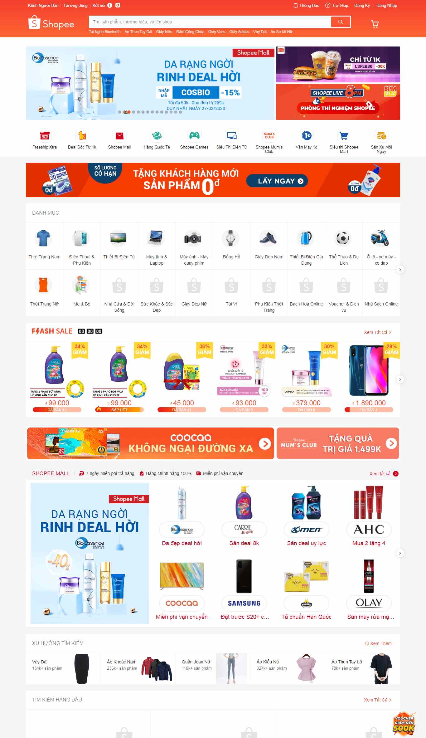 Thiết kế trang Web uy tín - shopee.vn