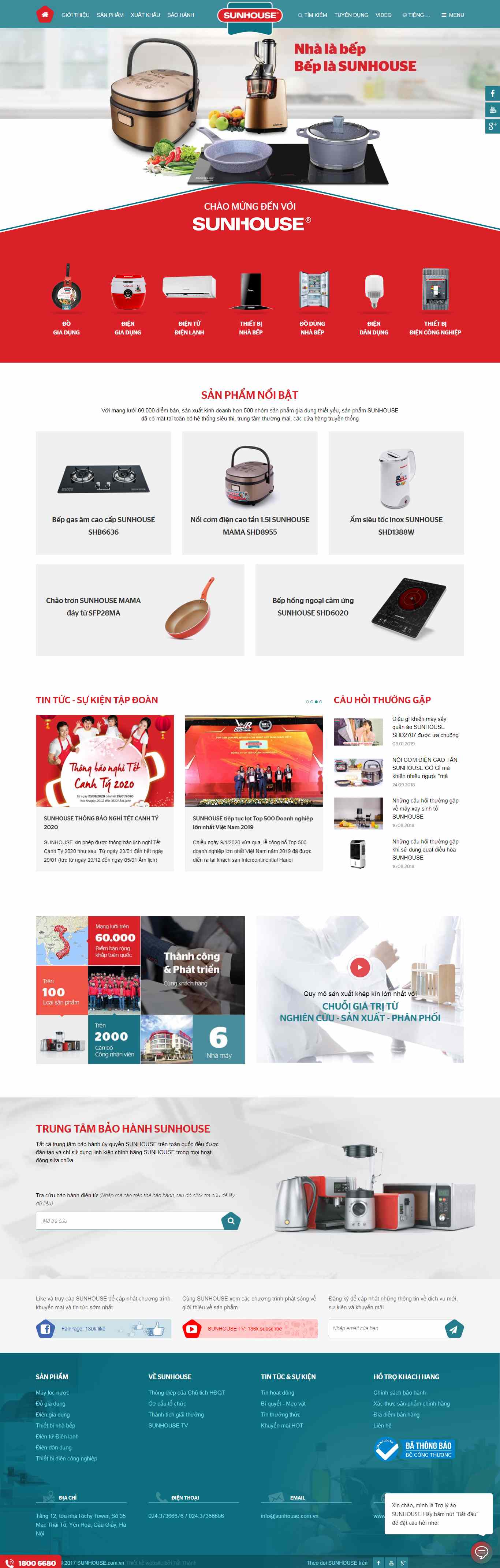 Thiết kế trang Web uy tín - sunhouse.com.vn