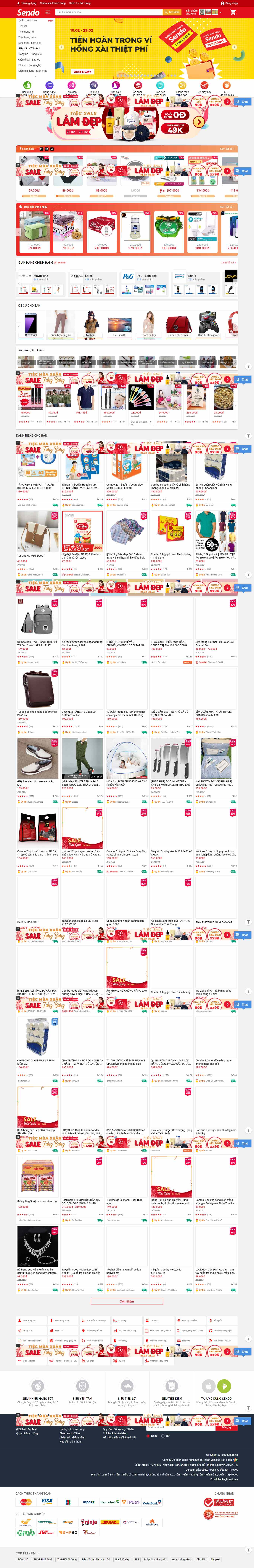 Thiết kế trang Web uy tín - www.sendo.vn
