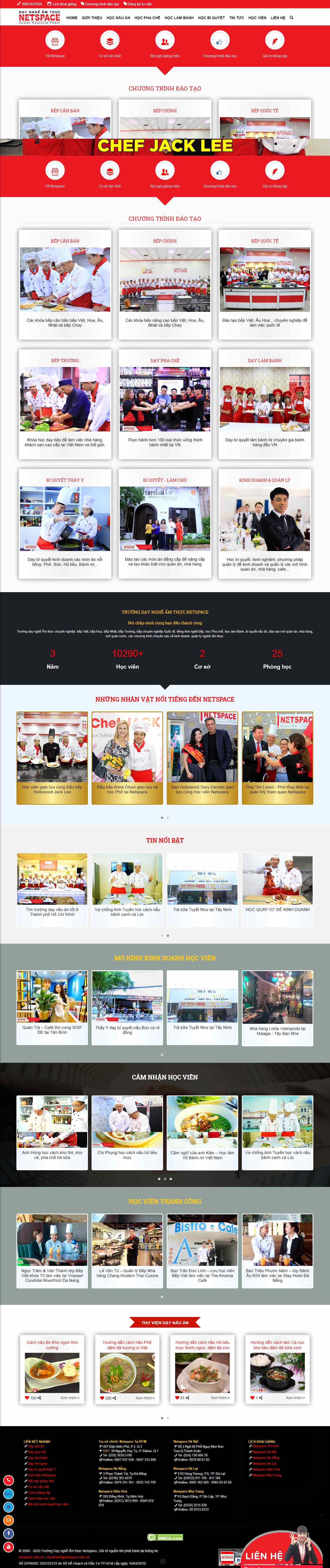 Thiết kế trang Web trường dạy nghề - đào tạo nghề - netspace.edu.vn
