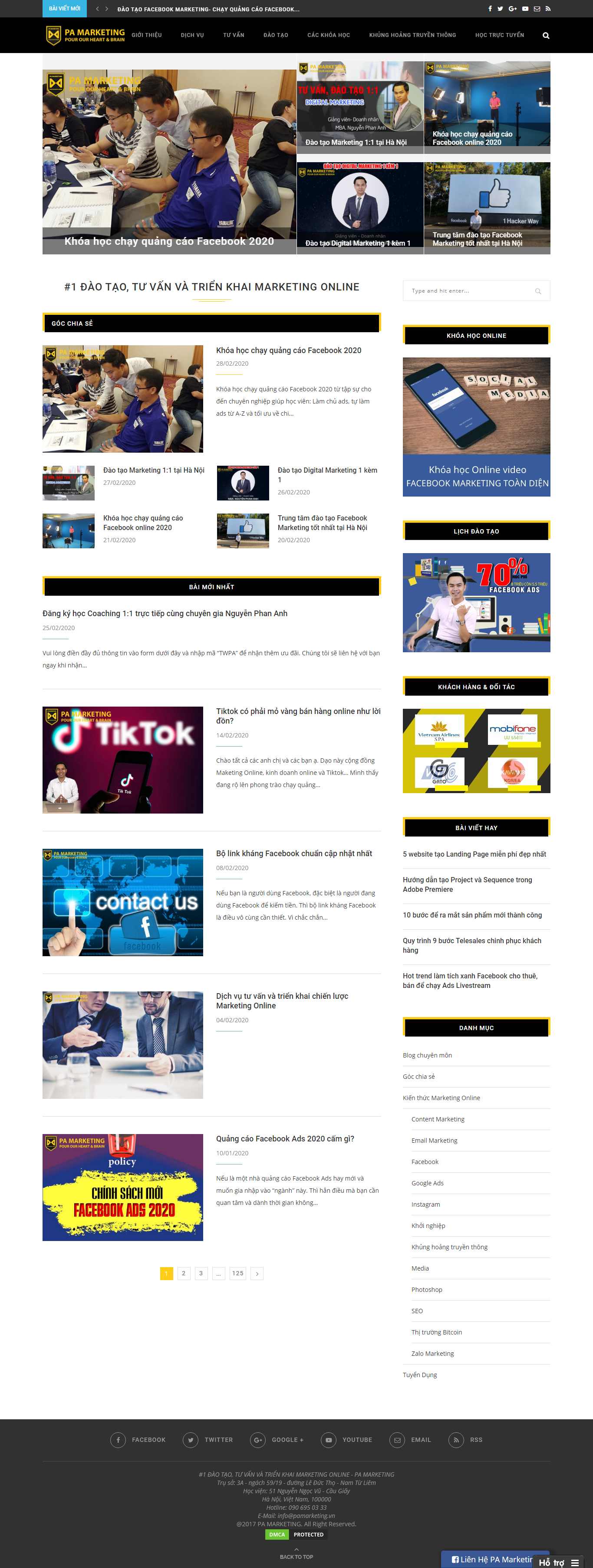 Thiết kế trang Web quảng cáo online - pamarketing.vn