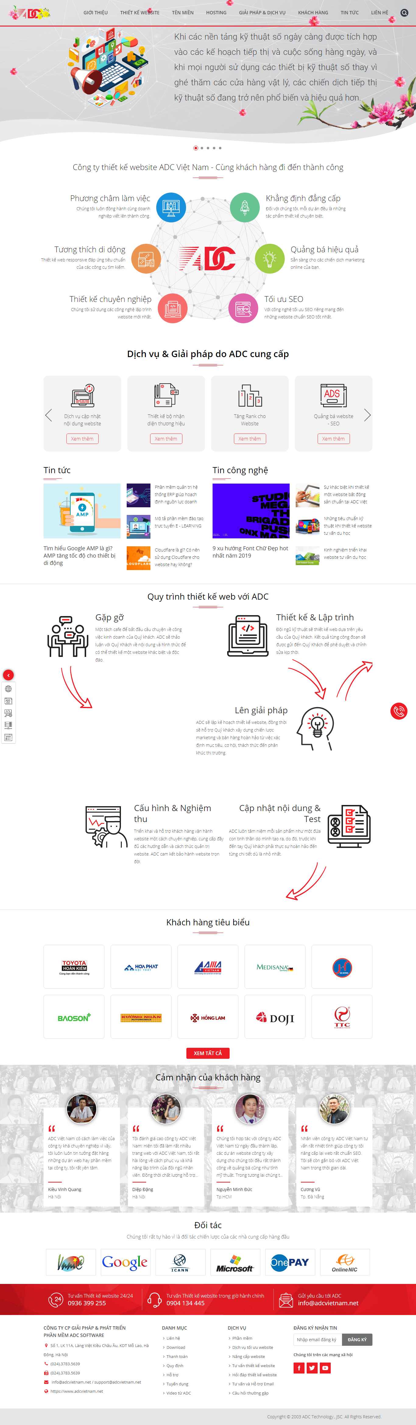 Thiết kế trang Web quảng cáo online - www.adcvietnam.net