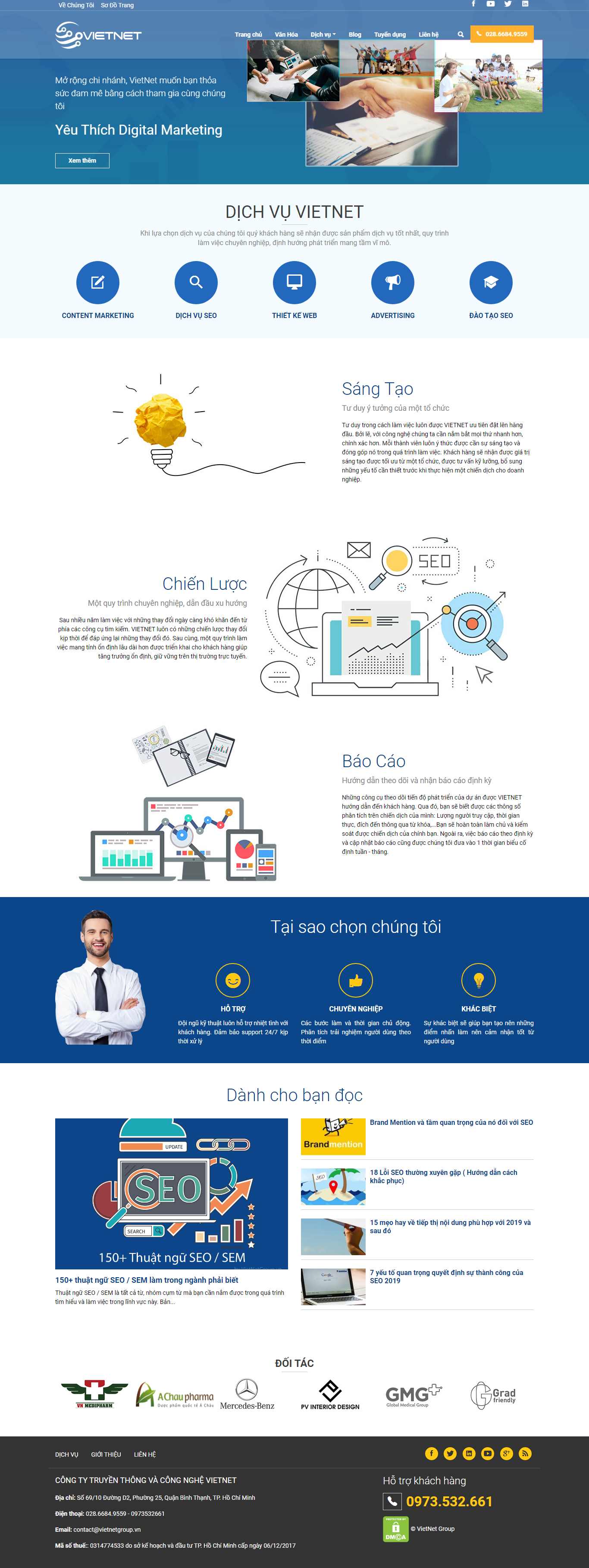 Thiết kế trang Web quảng cáo online - www.vietnetgroup.vn