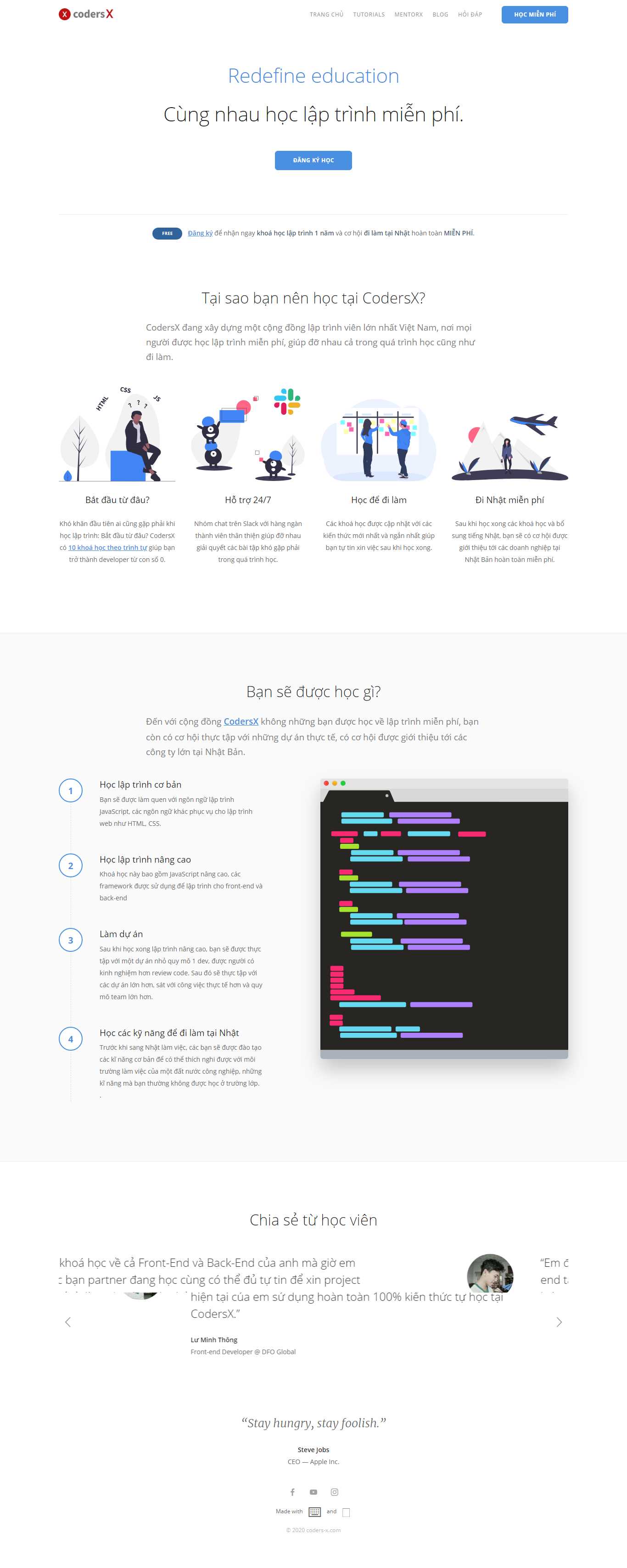 Thiết kế trang Web cộng đồng - coders-x.com