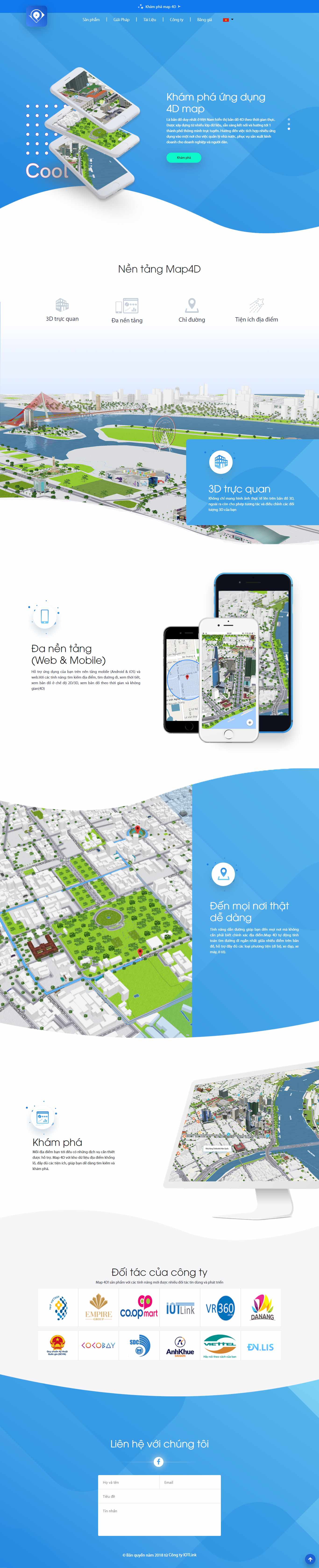 Thiết kế trang Web địa lý - map4d.vn