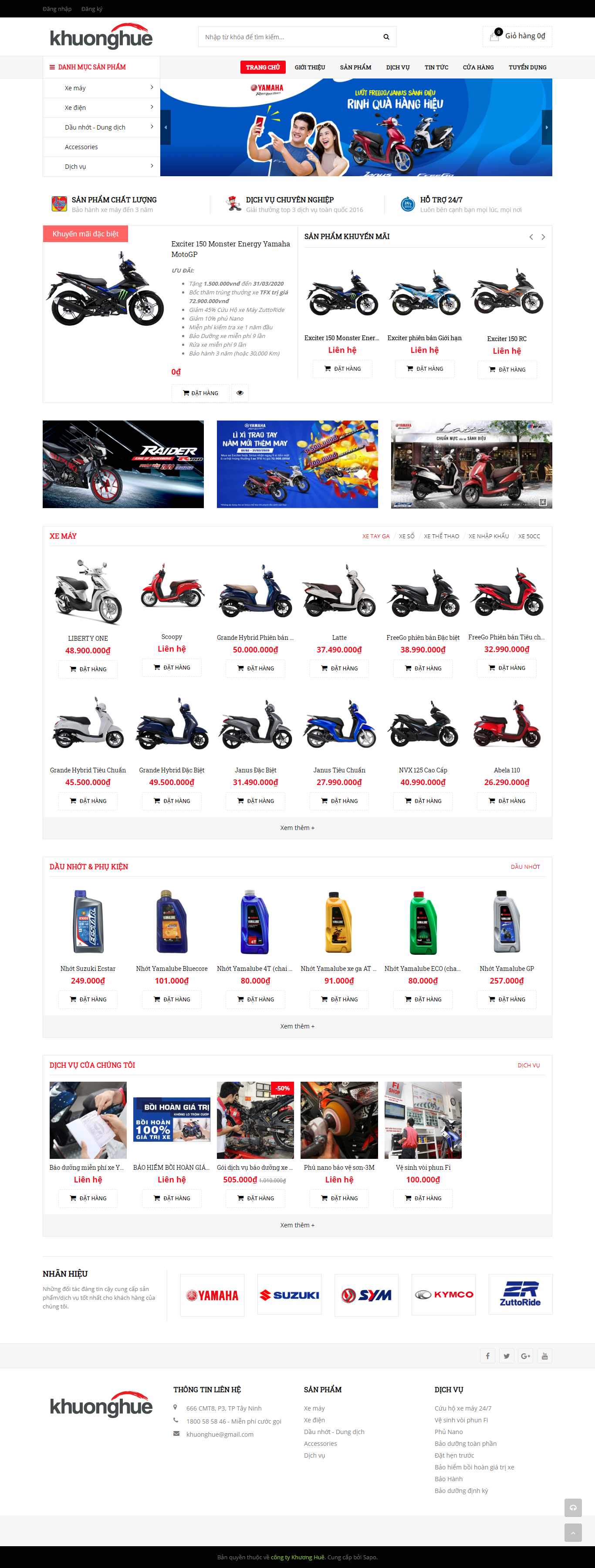 Thiết kế trang Web đại lý - nhà phân phối - www.khuonghue.com.vn