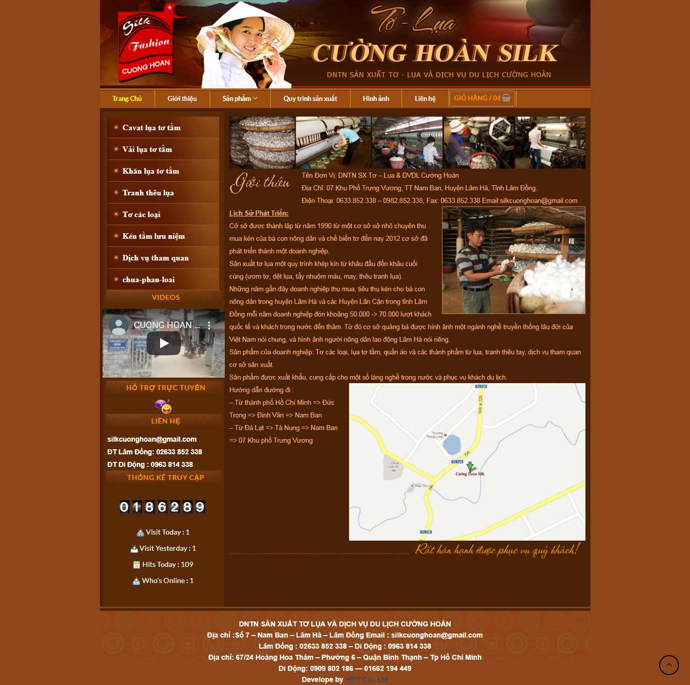 Thiết kế trang Web lụa tơ tằm - cuonghoansilk.com.vn