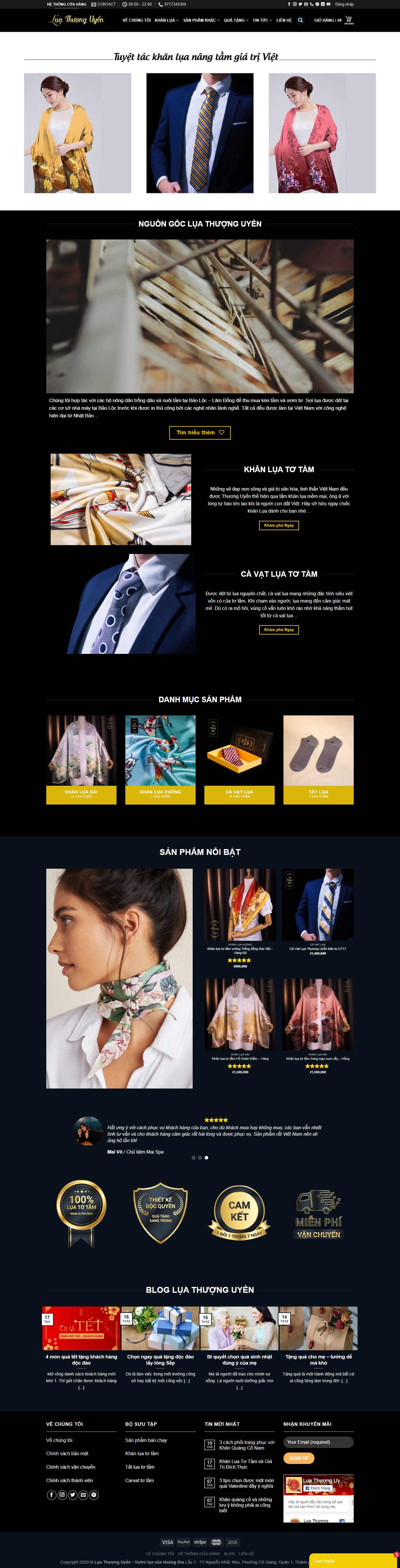 Thiết kế trang Web lụa tơ tằm - luathuonguyen.com