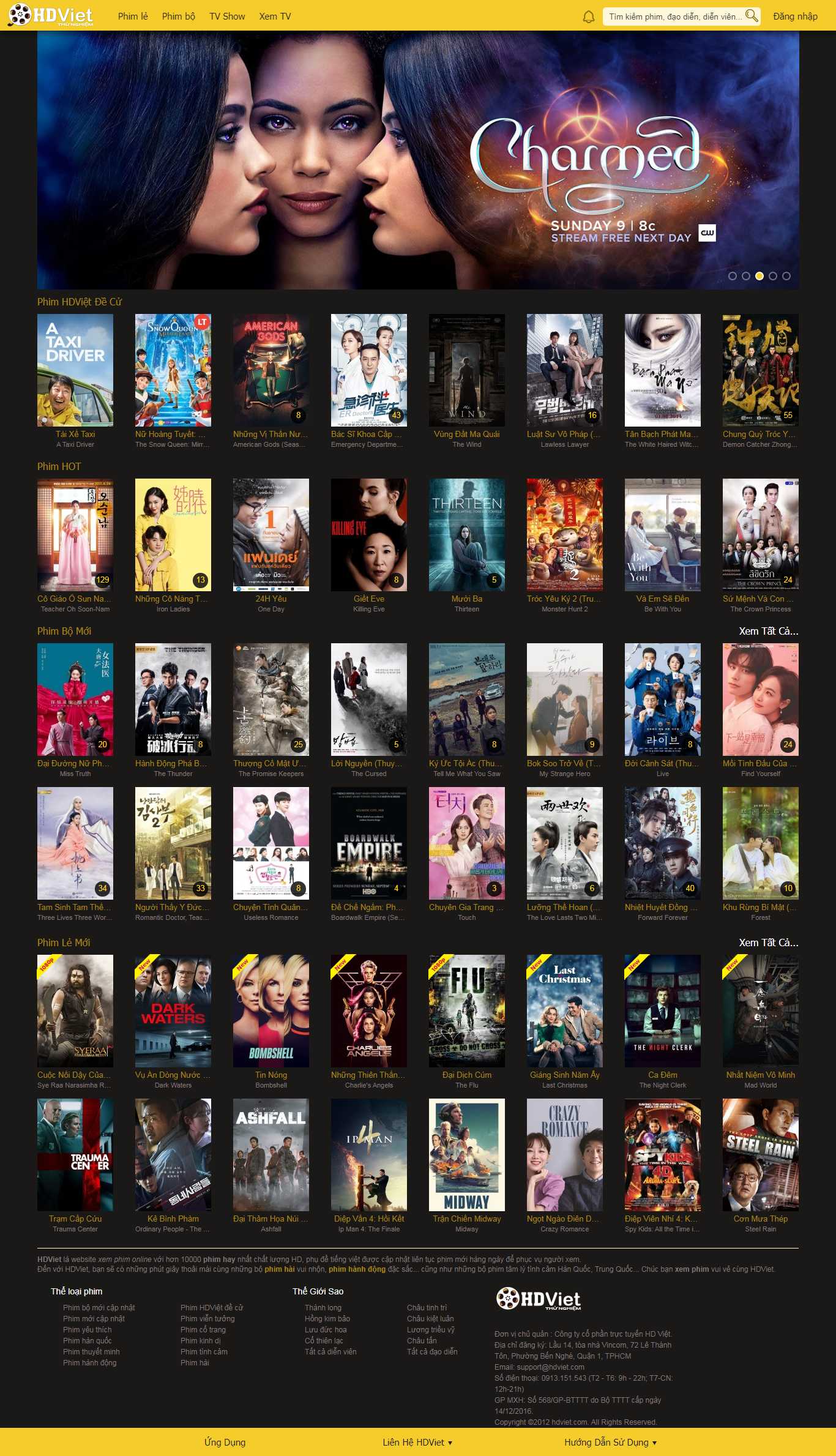 Thiết kế trang Web phim ảnh - movies.hdviet.com