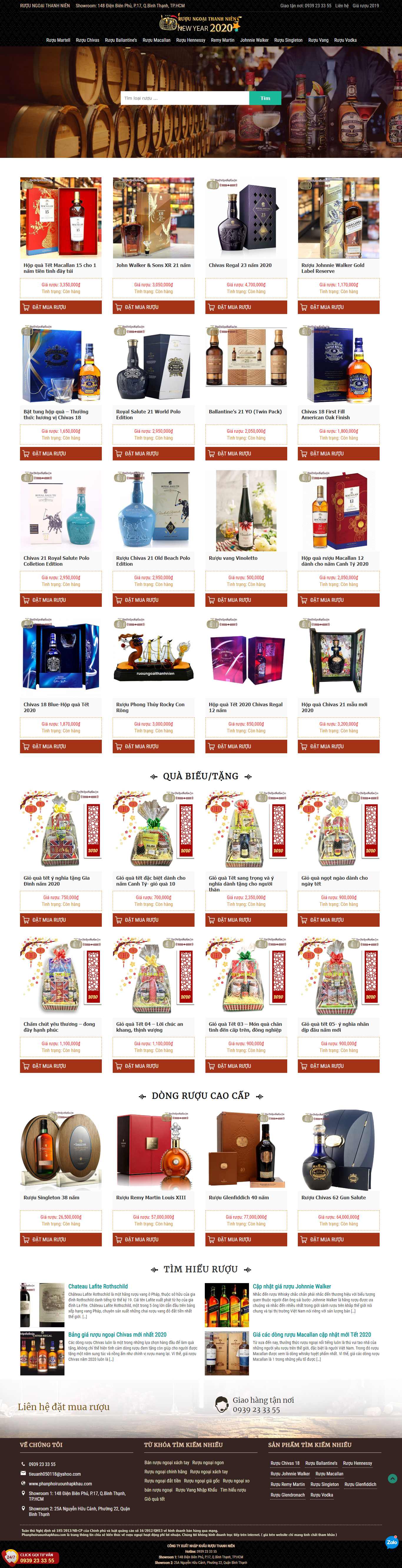 Thiết kế trang Web rượu vang - phanphoiruounhapkhau.com