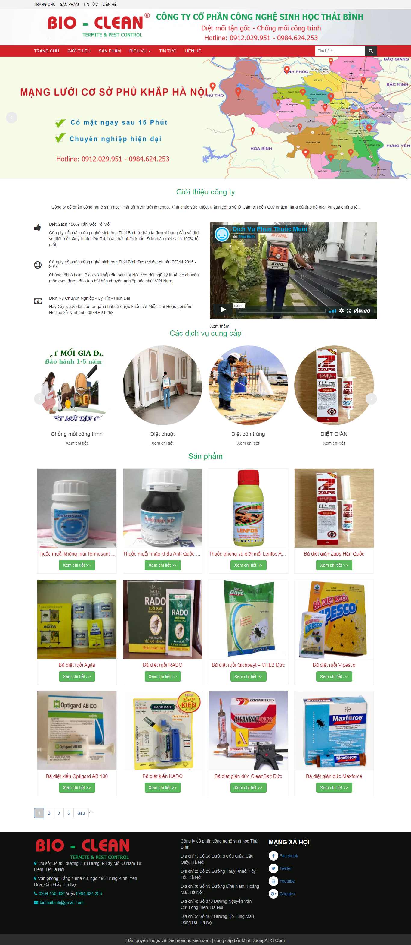 Thiết kế trang Web thuốc diệt côn trùng - dietmoimuoikien.com