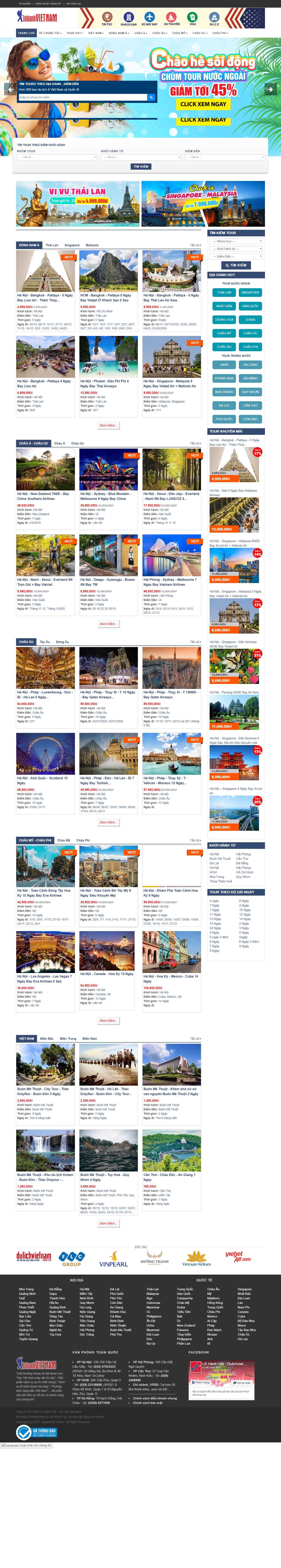 Thiết kế trang Web lữ hành - luhanhviet.com.vn