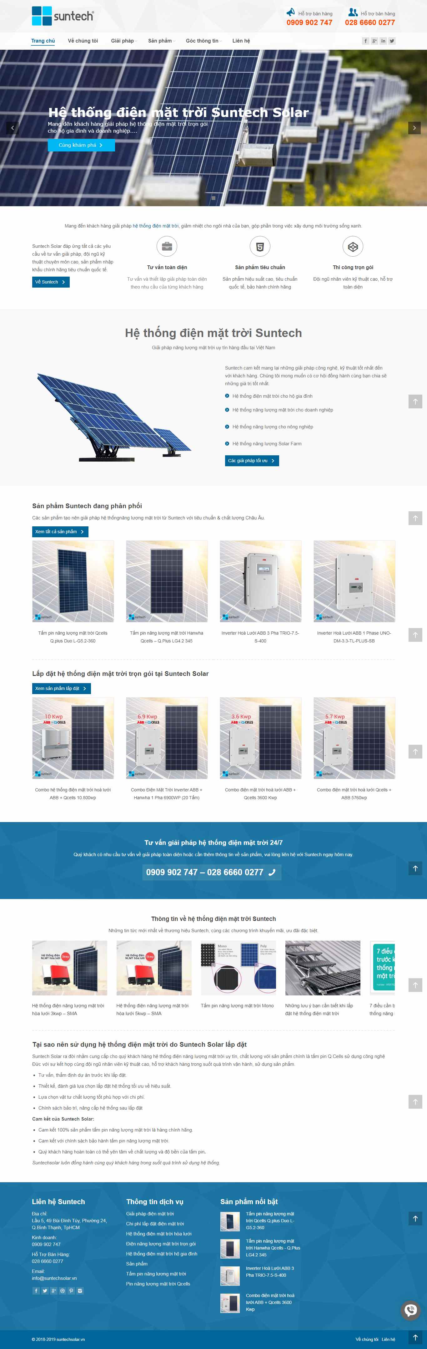 Thiết kế trang Web hệ thống điện mặt trời - suntechsolar.vn