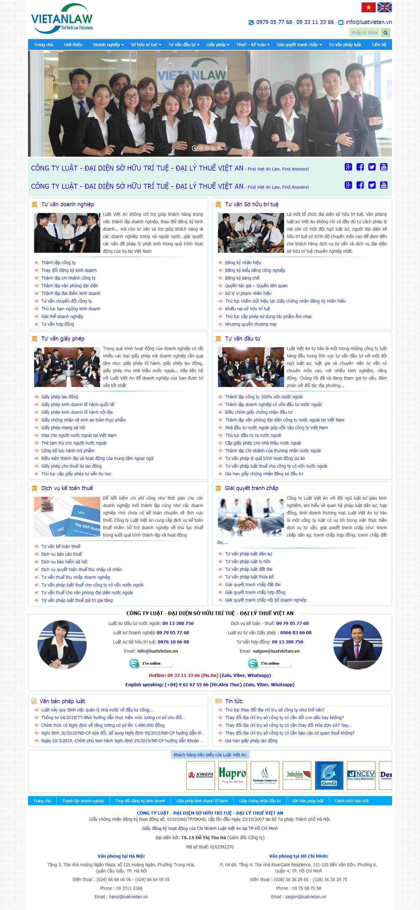 Thiết kế trang Web tư vấn pháp luật - luatvietan.vn