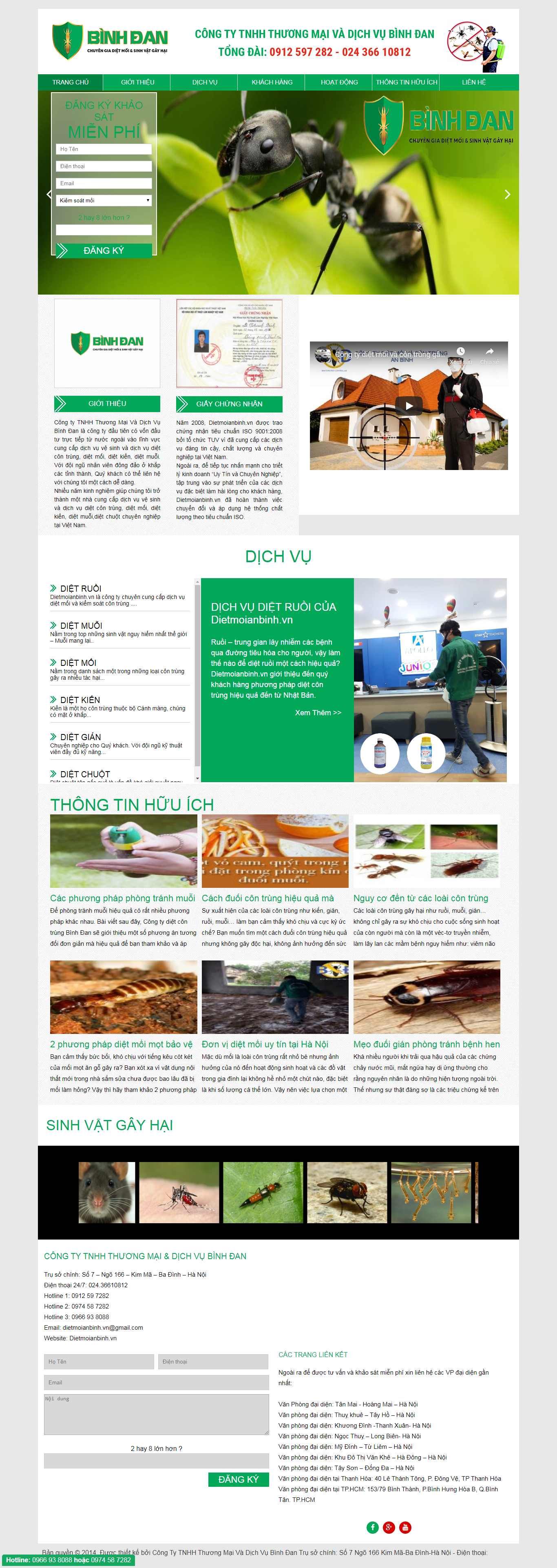 Thiết kế trang Web dịch vụ diệt mối - dietmoianbinh.vn