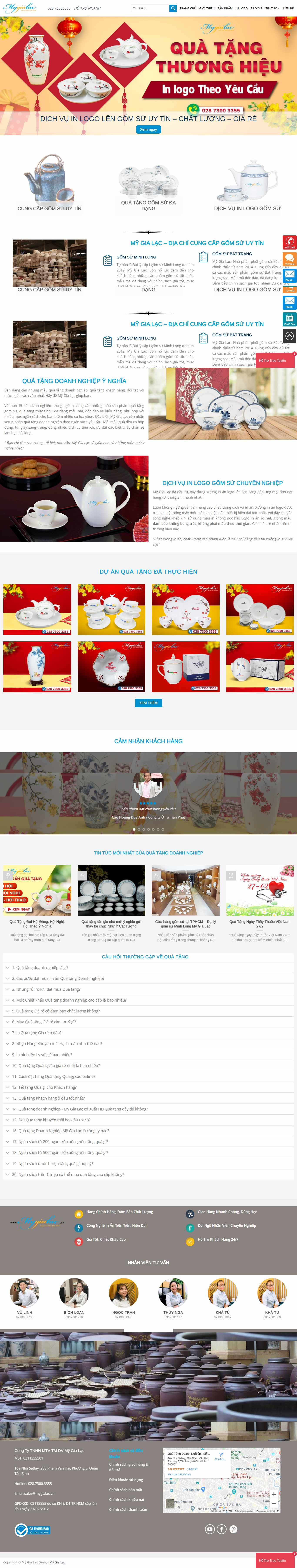 Thiết kế trang Web quà tặng doanh nghiệp - quatang-doanhnghiep.vn