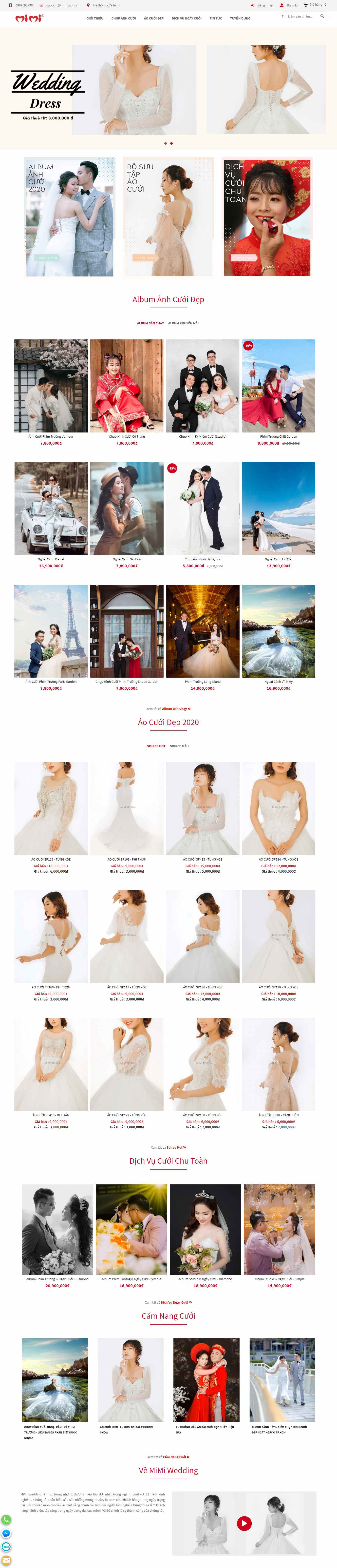 Thiết kế trang Web studio chụp ảnh cưới - mimi.com.vn