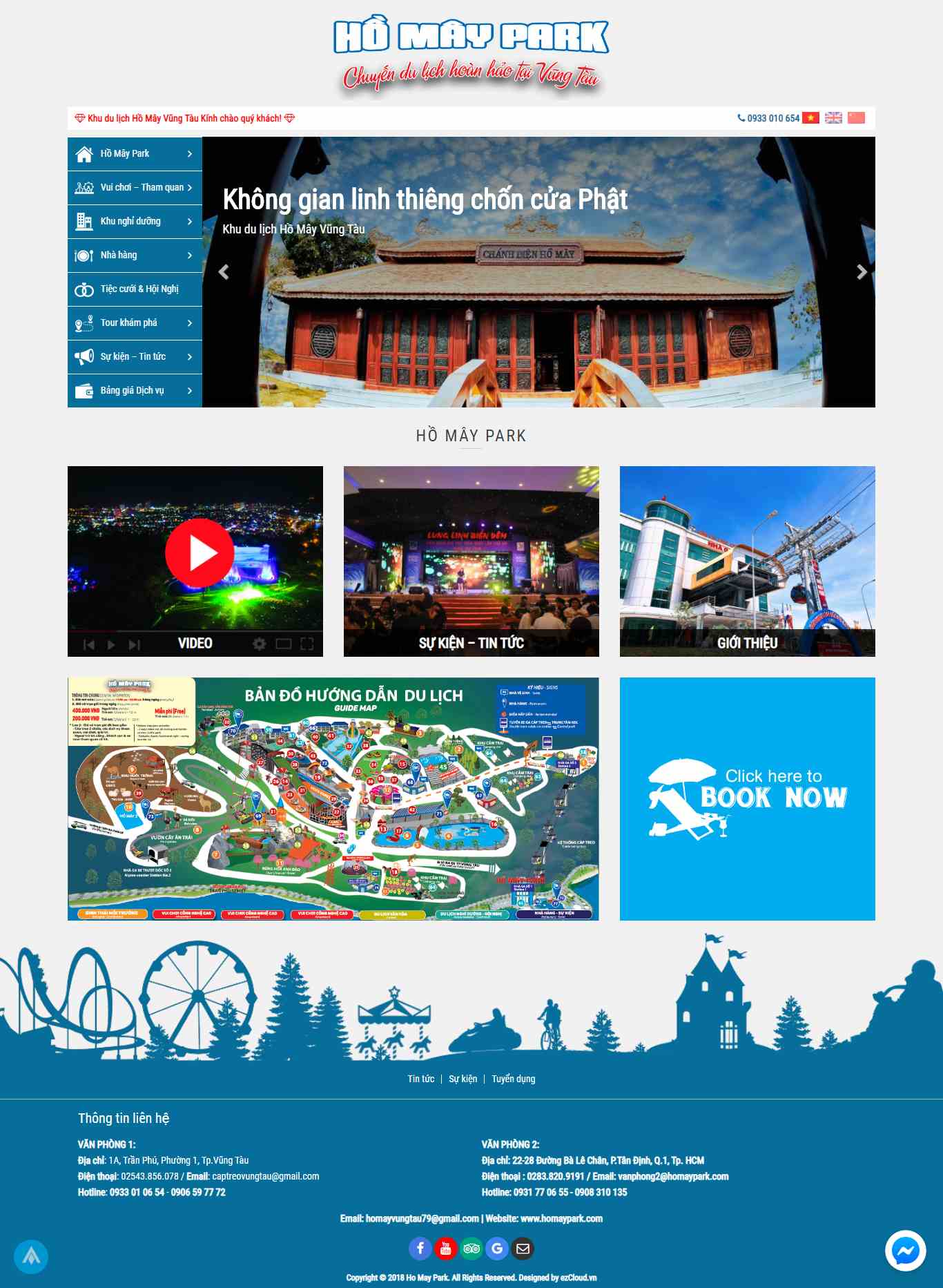 Thiết kế trang Web khu du lịch - homaypark.com