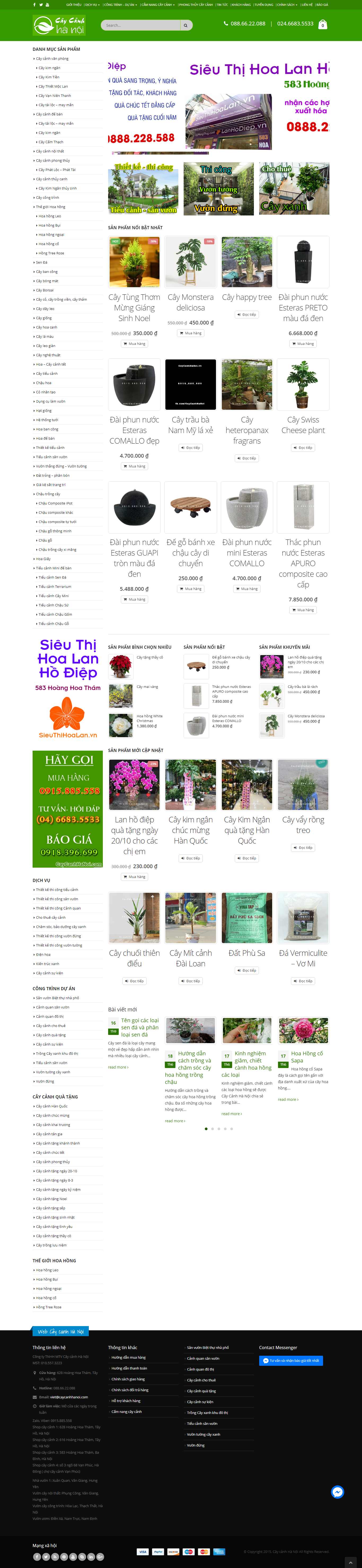 Thiết kế trang Web mua bán cây cảnh - caycanhhanoi.vn