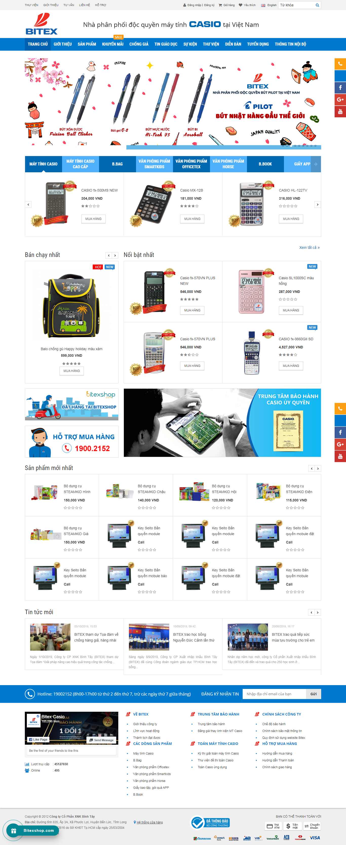 Thiết kế trang Web phân phối sản phẩm - bitex.com.vn