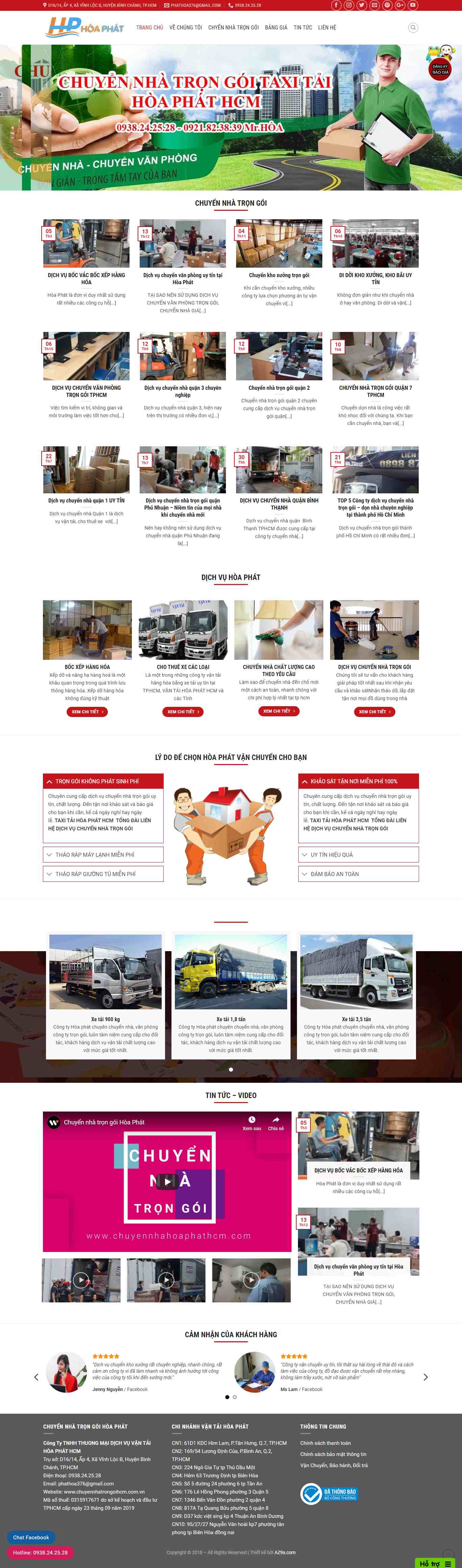 Thiết kế trang Web trọn gói - chuyennhatrongoihcm.com.vn