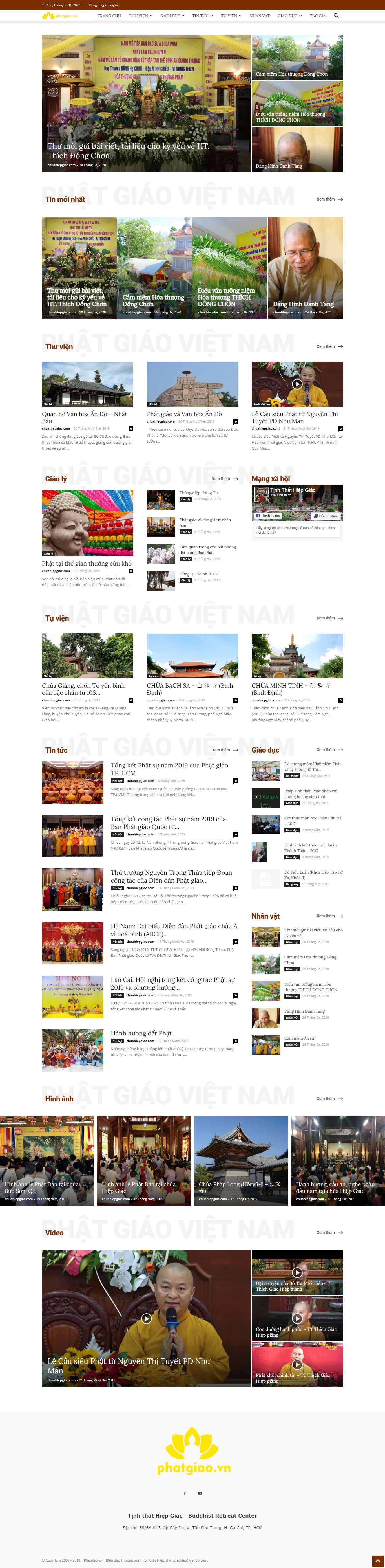 Thiết kế trang Web phật giáo - phatgiao.vn