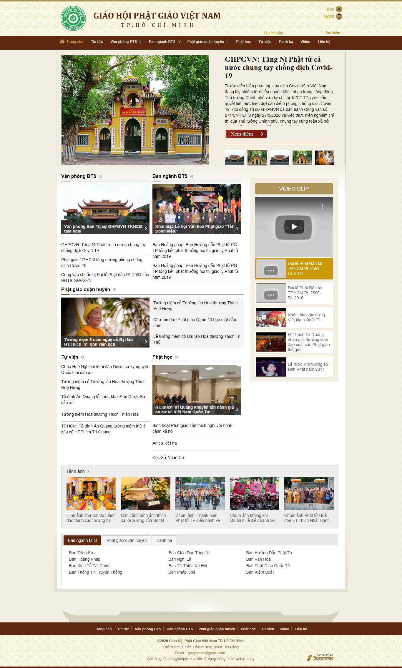 Thiết kế trang Web phật giáo - www.pgtphcm.vn