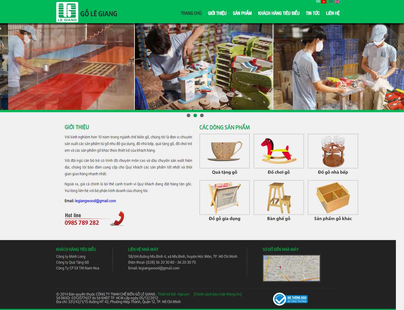 Thiết kế trang Web lâm sản - legiangwood.com.vn
