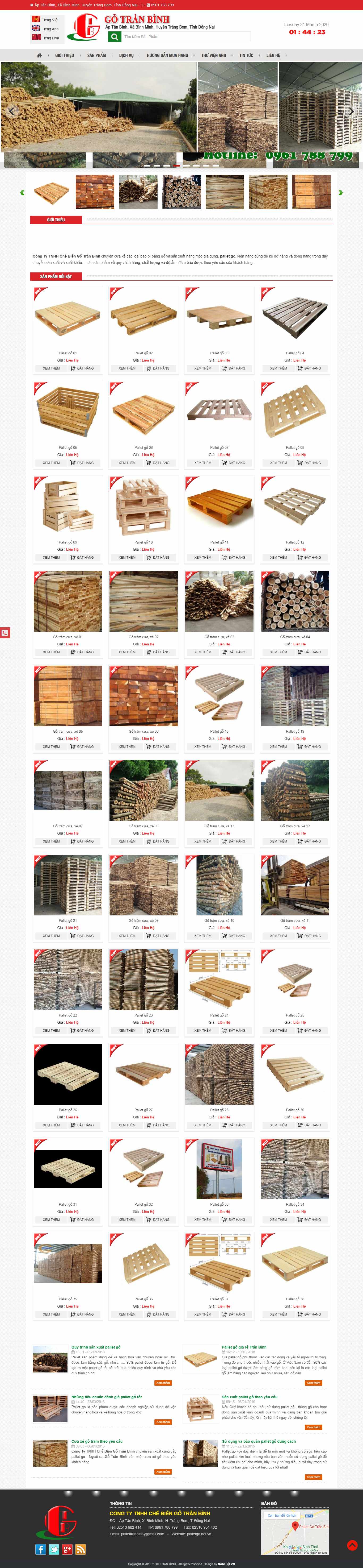 Thiết kế trang Web lâm sản - palletgo.net.vn