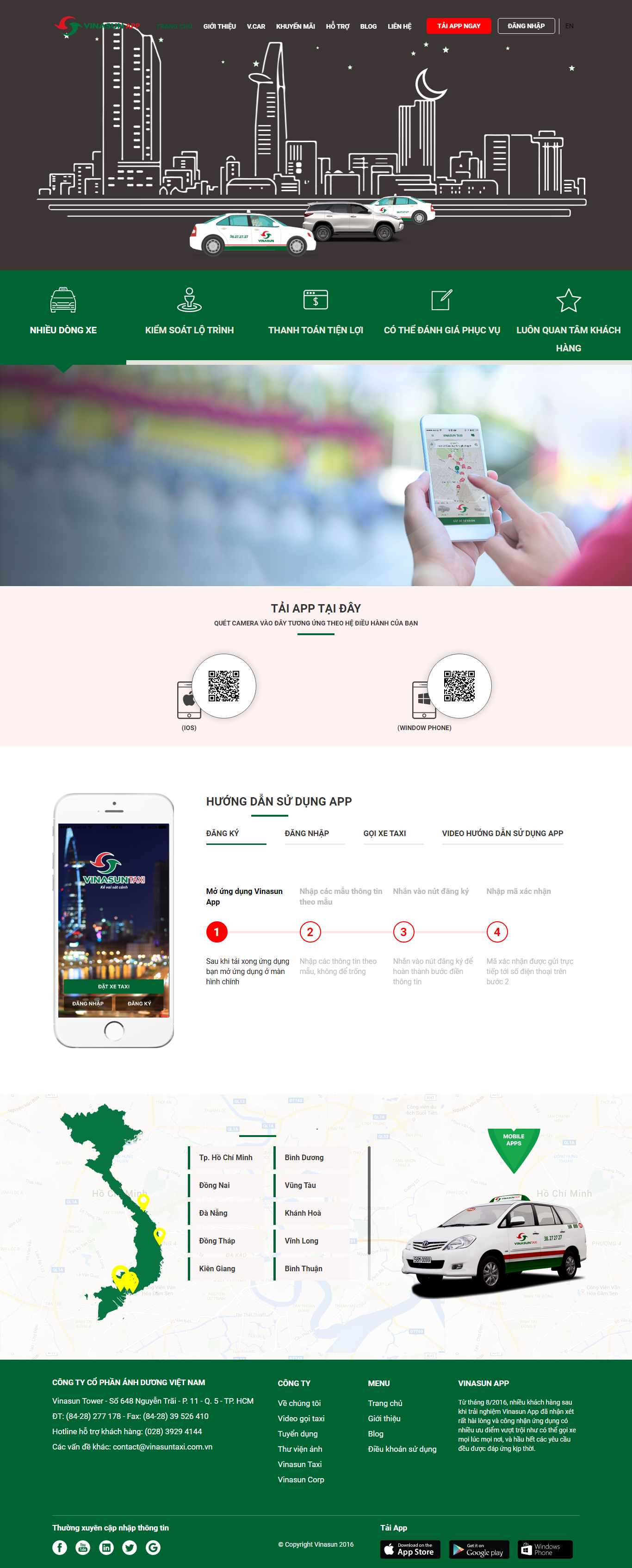 Thiết kế trang Web app ứng dụng - vinasunapp.vn