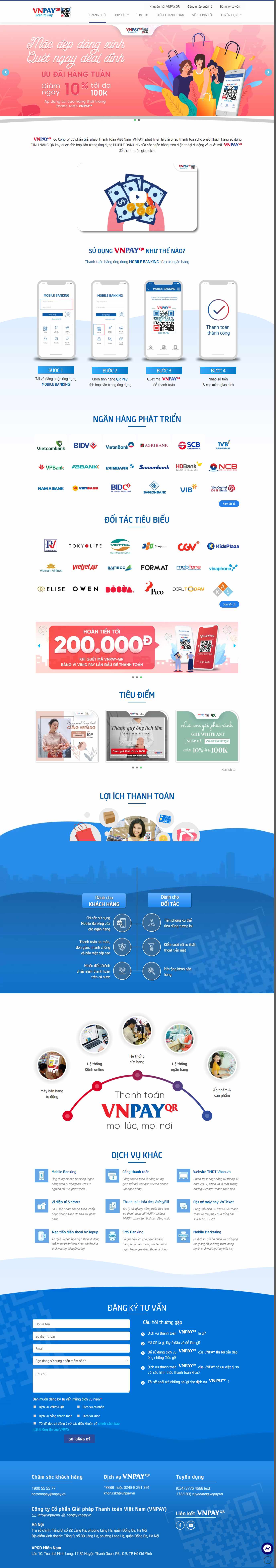 Thiết kế trang Web app ứng dụng - vnpay.vn