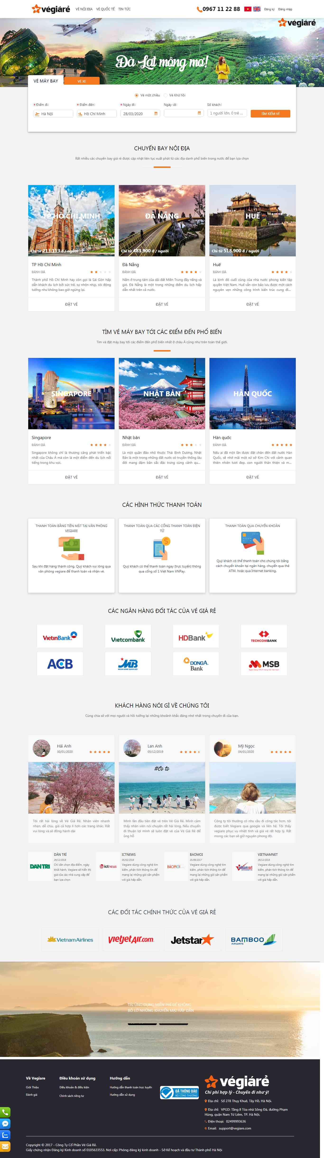 Thiết kế trang Web giá rẻ - www.vegiare.com