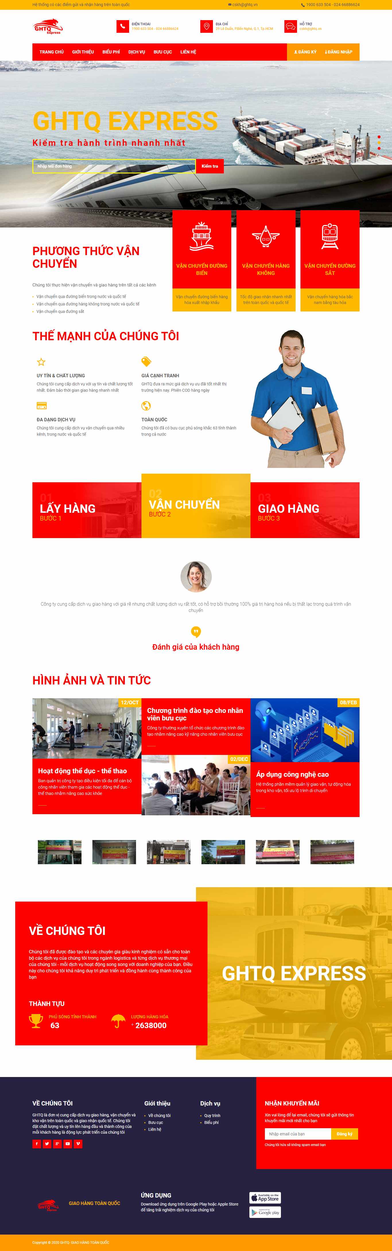 Thiết kế trang Web giao hàng - ship hàng - giaohangtoanquoc.vn