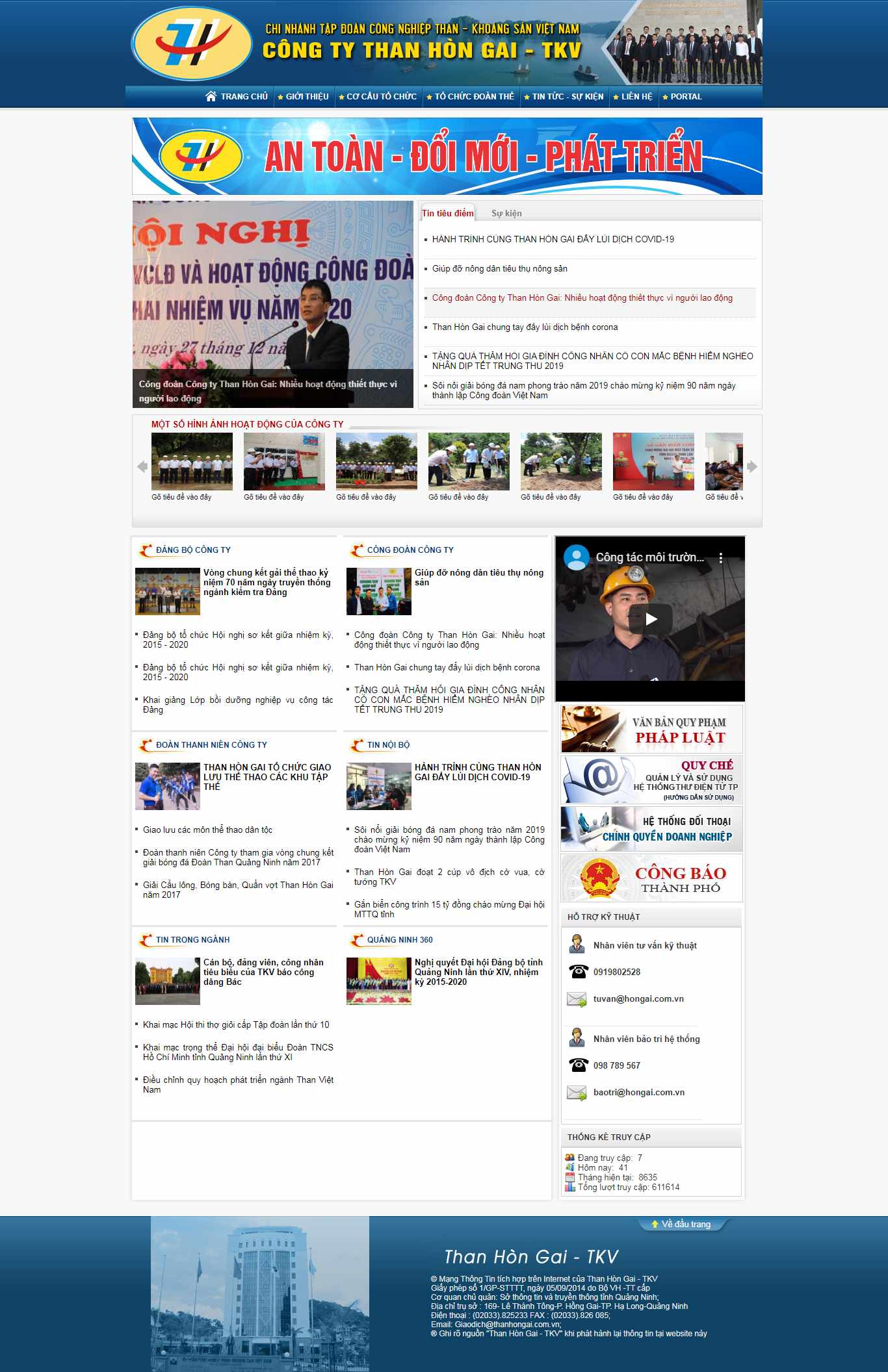 Thiết kế trang Web công ty than - www.thanhongai.com.vn